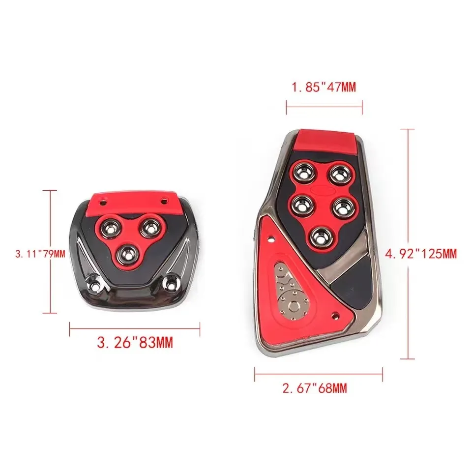 Universal Car Styling Racing Pedals Universal Automatic Manual Brake Pedals Foot Pad Set Kit Pedals Non-Slip Tools