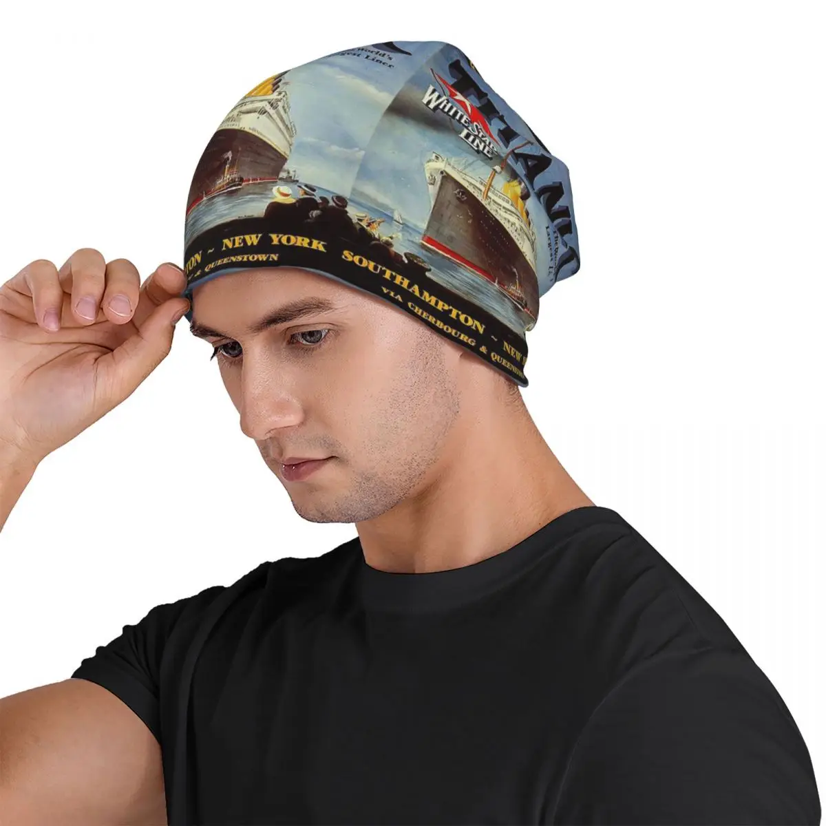 Titanic White Star Line Unisex Adult Beanies Caps Knitted Bonnet Hat Warm Hip Hop Autumn Winter Outdoor Skullies Hats
