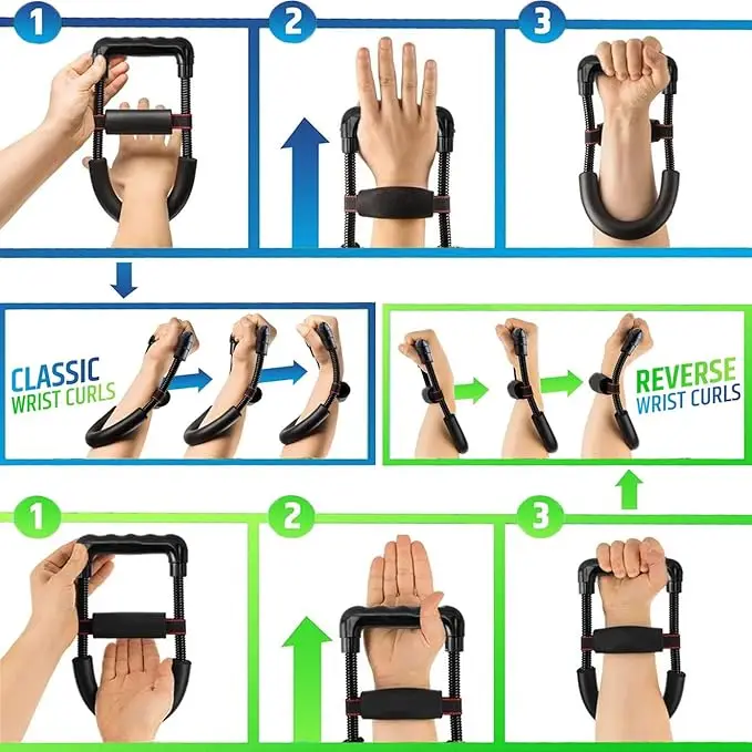 Handgelenk- und Unterarmtrainer, Handübungsgerät, Einstellbare Spannung zur Verbesserung der Armgriffkraft, Trainingsgerät, Heimfitness – Detail 3