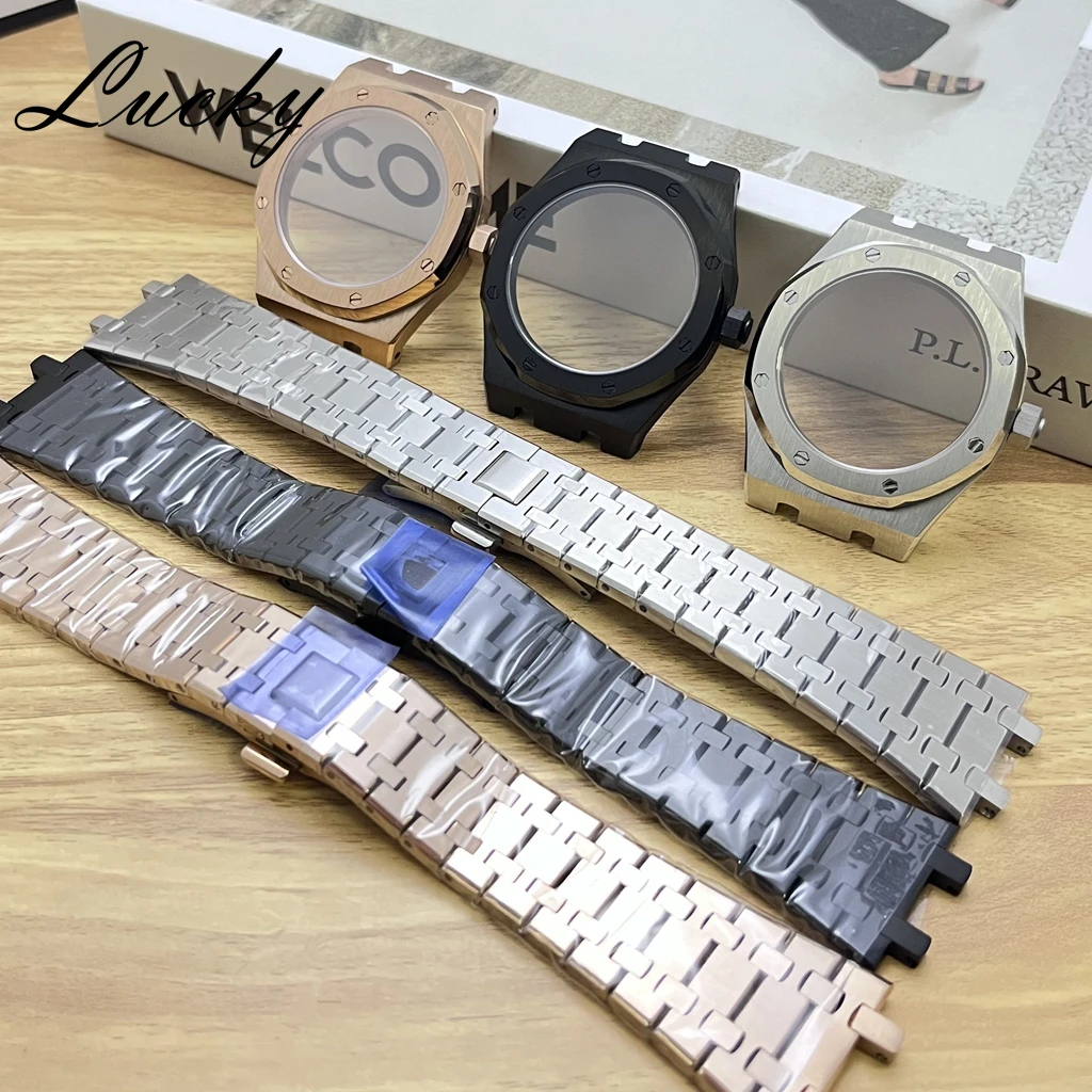 41mm High Quality AP Watch NH34 NH35 NH36 NH38 NH39 NH70 Watch Case Sapphire Crysta Solid Stainless Steel AP Watch Case Parts