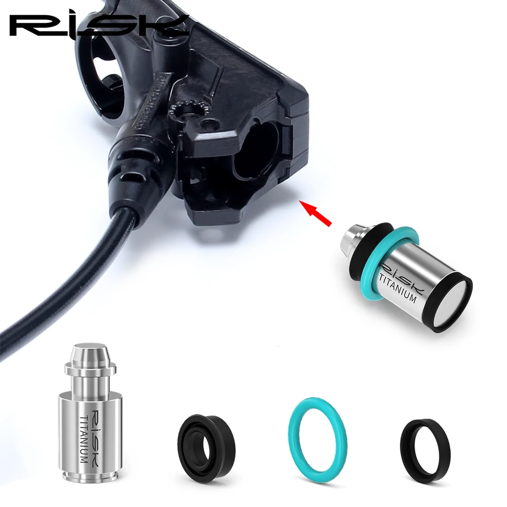 RISK Bicycle Bike Titanium Brake Lever Piston Disc Brake Piston Rod Seal Rings Titanium Alloy Piston for Magura MT2/4/5/6/7/8/HC