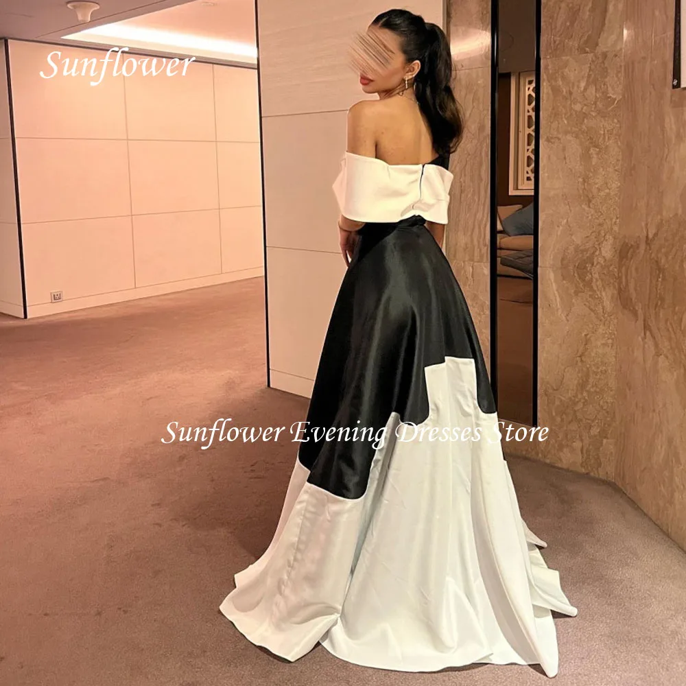 Sunflower Off the Shoulder Prom Gown A-LINE Evening Dress Slim Satin Party Dress 2023 Multicoloured Floor-Length Customized