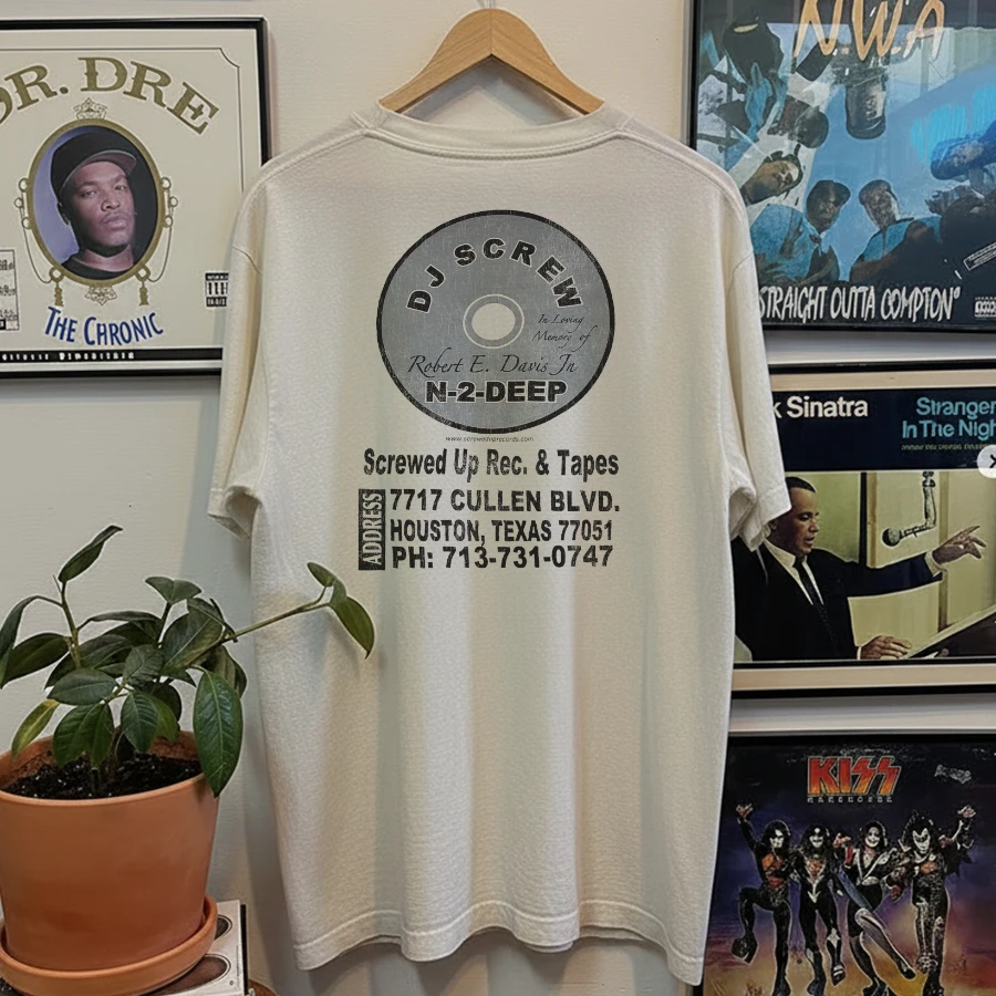 Rare Vintage SUC DJ Screw “Off The Head” Washed White Tee Y2K Style Underground Print Loose Fit Retro Summer