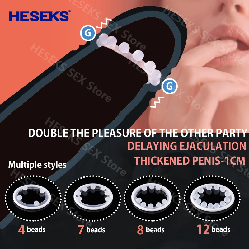 HESEKS 3PCS Cock Rings Lock Durable Silicone Penis Ring Sex Toys for Men Male Delay Ejaculation Lock Ring