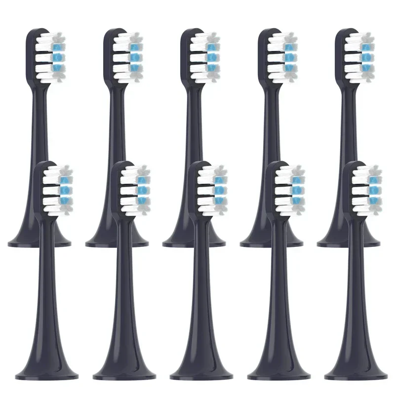 10pcs For Xiaomi Mijia T302 Replacement Brush Heads Sonic Electric Toothbrush Heads Protect Soft DuPont Suitable Nozzles
