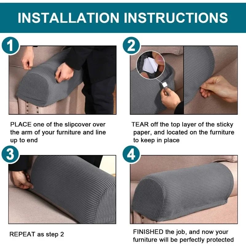 Armchair Armrest Protector Chair Arm Protectors Universal Elastic Sofa Stretch Armrest Cover Sofa Side Cloth for Home Arm Covers