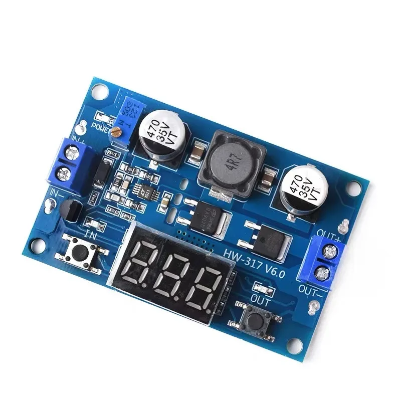 2pcs DC-DC high-power adjustable booster module 3.0~35V rise 3.5~35V 100W with digital display voltmeter