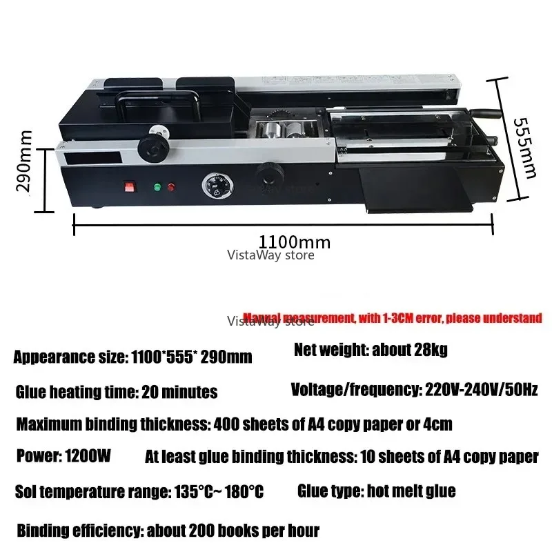 Лидер продаж 460A машина для переплета горячим клеем A4 термоплавкие складки автоматическая машина для переплета книг клей для переплета электрическая переплетная машина 1200 Вт