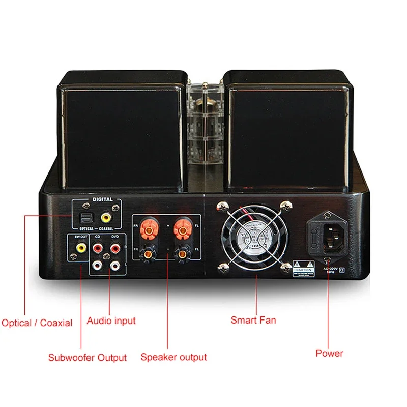 Sunbuck HIFI 6U1 6K4 Vacuum Tube Integrated Amplifier, Bluetooth Coaxial optical input Stereo Lossless decoding USB Preamplifier