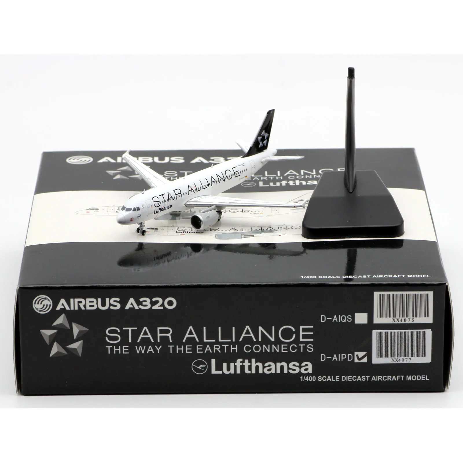 

XX4077 Alloy Collectible Plane Gift JC Wings 1:400 Lufthansa Airlines "StarAlliance" Airbus A320 Diecast Aircraft Model D-AIPD