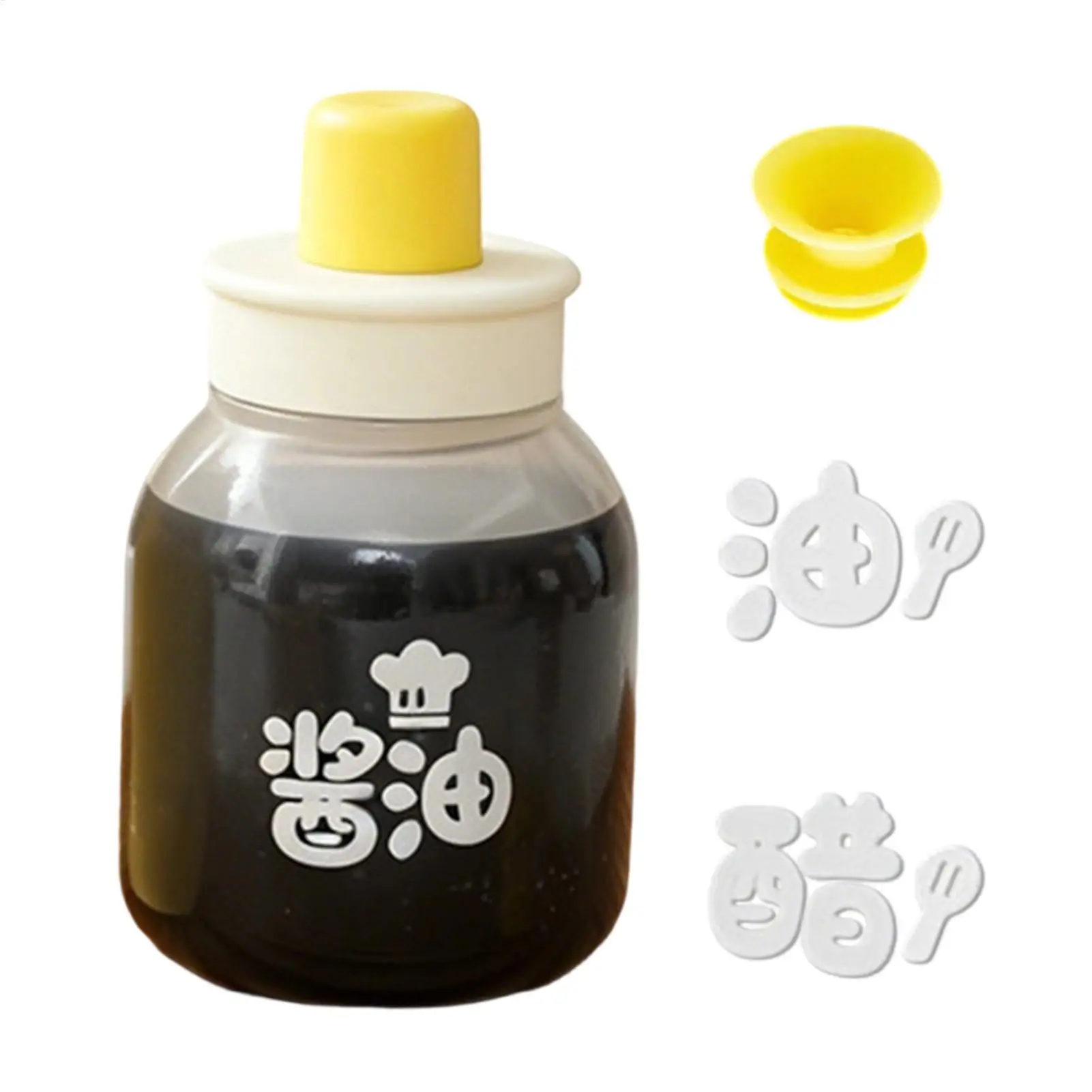 1pcs Plastic Squeeze Sauce Bottle Large Caliber Dressing Bottle Seasoning Bottle Kitchen Condiment Dispenser Gadgets