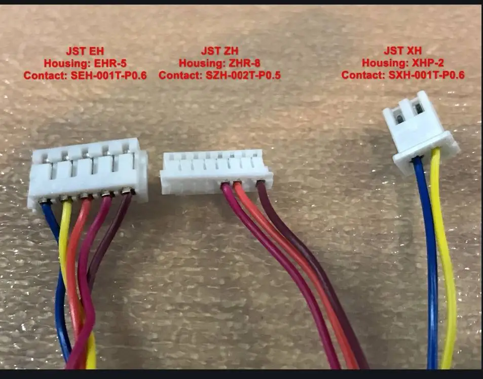 

30CM 26AWG Cable EH2.54 EH EHR-5 ZHR-8 XHP-2 2.5MM 5Pin ZH XH Female Double Connector wire harness