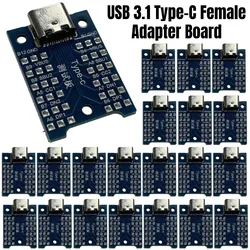 Type-C Breakout Board USB Interface USB Type-C Test Charging Board Type-C USB 3.1 Test PCB Board Adapter Connector