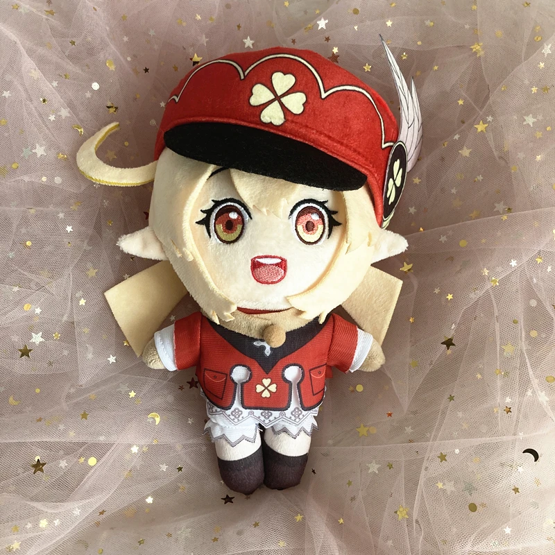 20cm Genshin Impact Plush Pendant Doll Toy Zhong Li Xiao Hu Tao Klee Paimon Soft Stuffed Pillow Kids Christmas Plushies Gifts