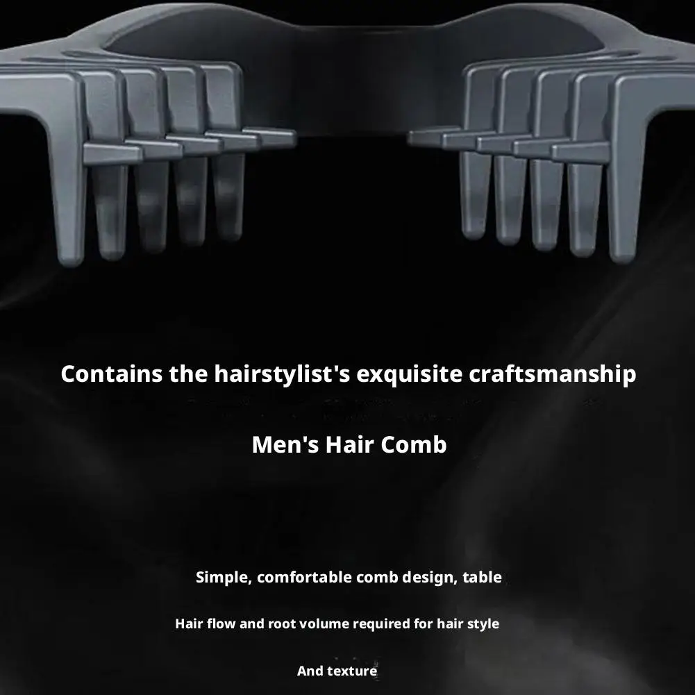 Volumizing Wide-Tooth Hair Styling Comb for Men, ABS Plastic with Textured Grip, Ideal for All Hair Types, Perfect for Home Use