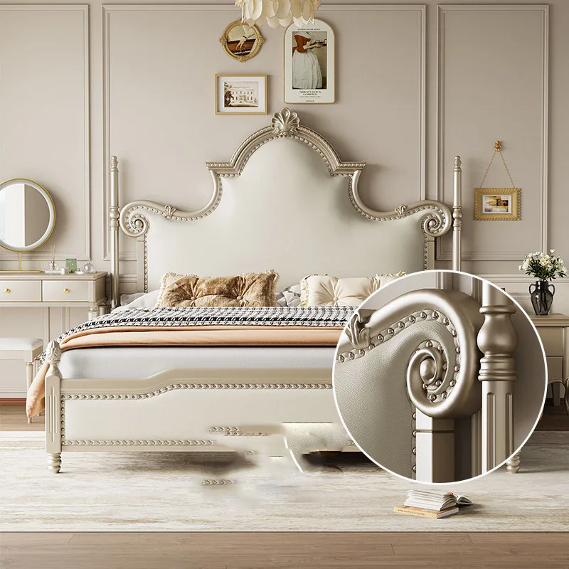 Floor Girls Bed Double Bedroom Luxury Modern Wooden Sleeping Princess Mobile Bed Children Letto Matrimoniale Home Furniture