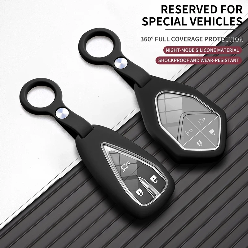 Silicone Car Key Case Cover For Changan Deepal S07 S09 SL03 S05 CS35 PLUS CS75 PLUS CS55 PLUS Eado UNI-T Oushang X5 X7 EV