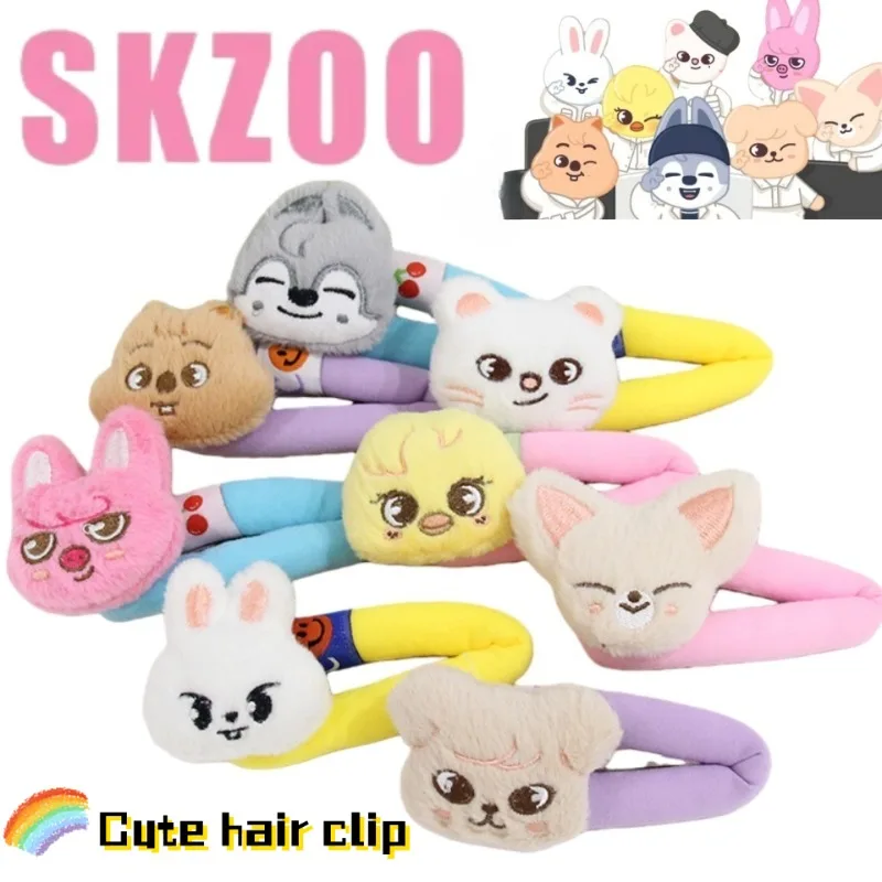 

Новая милая мультяшная заколка для волос SKZOO Stray Kids Quokka Foxi.ny Leebit PuppyM для девочек, для челки, однозначная заколка-зажим, милый аксессуар для волос, подарок, оптом