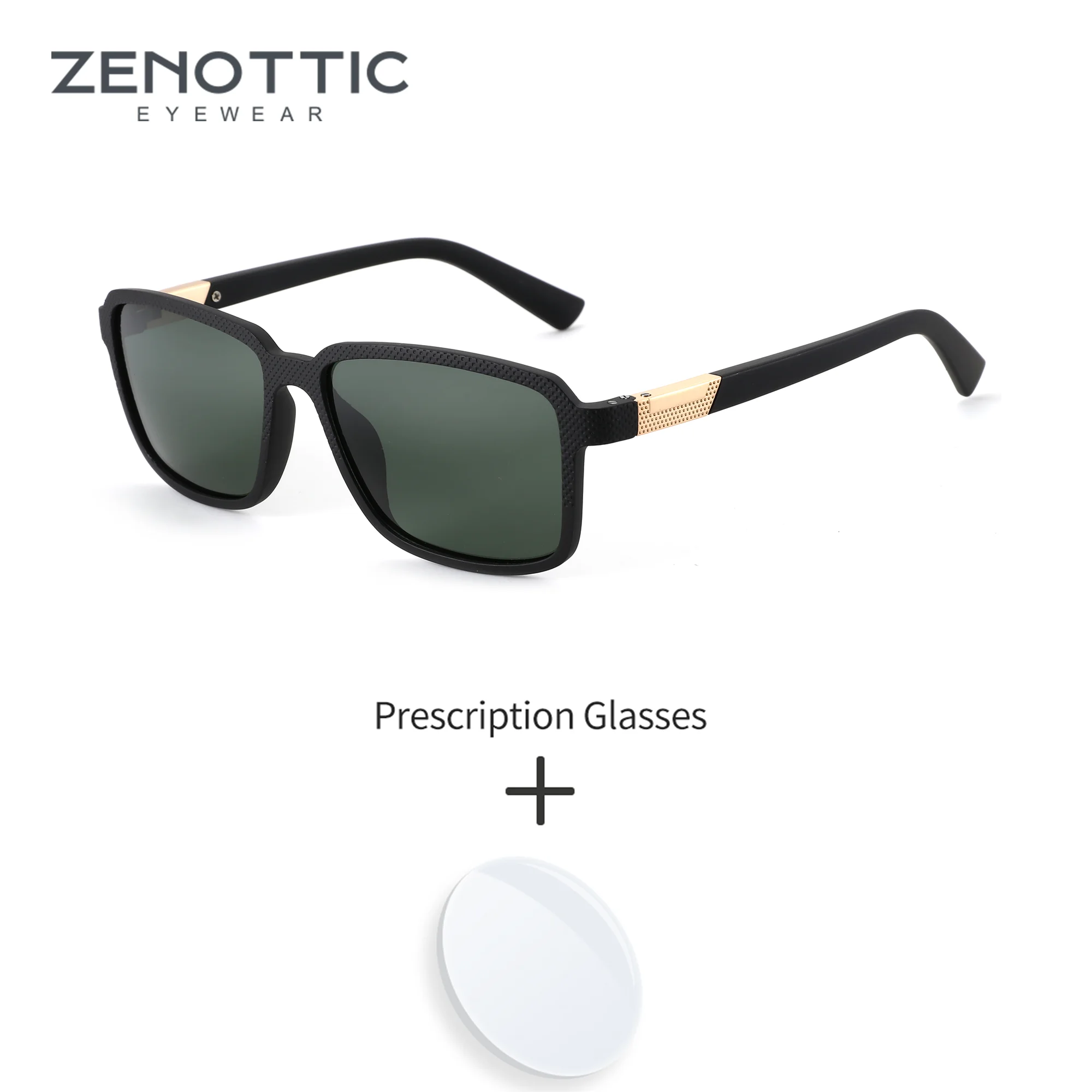 

ZENOTTIC L размер популярные поляризационные солнцезащитные очки TR90 по рецепту для мужчин UV400 квадратные близорукость/прогрессивные оптические солнцезащитные очки