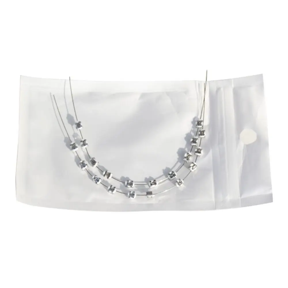 

1 Pair Colorful Temporary Tooth Decoration Dental Decorations Fake Brackets Orthodontic Ligature Ties Braces with Metal Wires