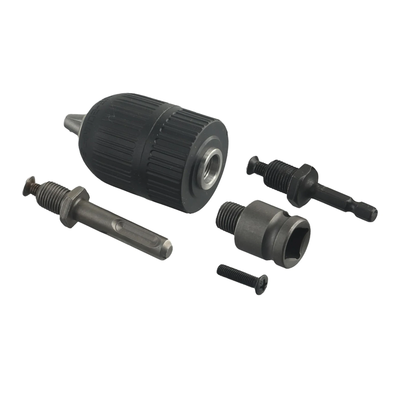 

Brand New Durability With Key Drill Chuck Keyless Chuck Fittings Metal+plastic 5 In 1 For 2--13mm Shank Drills