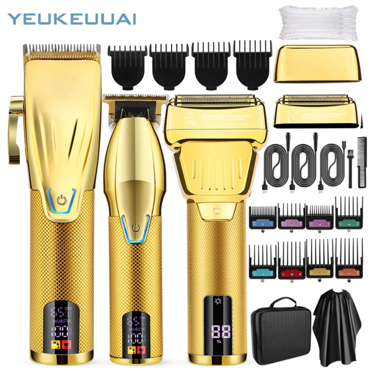 LM362 21pcs New 3 in 1 Professional Hair Clipper and Electric Shaver Set for Barber Men Hair Trimmer Shaver Hair Cutting Machine