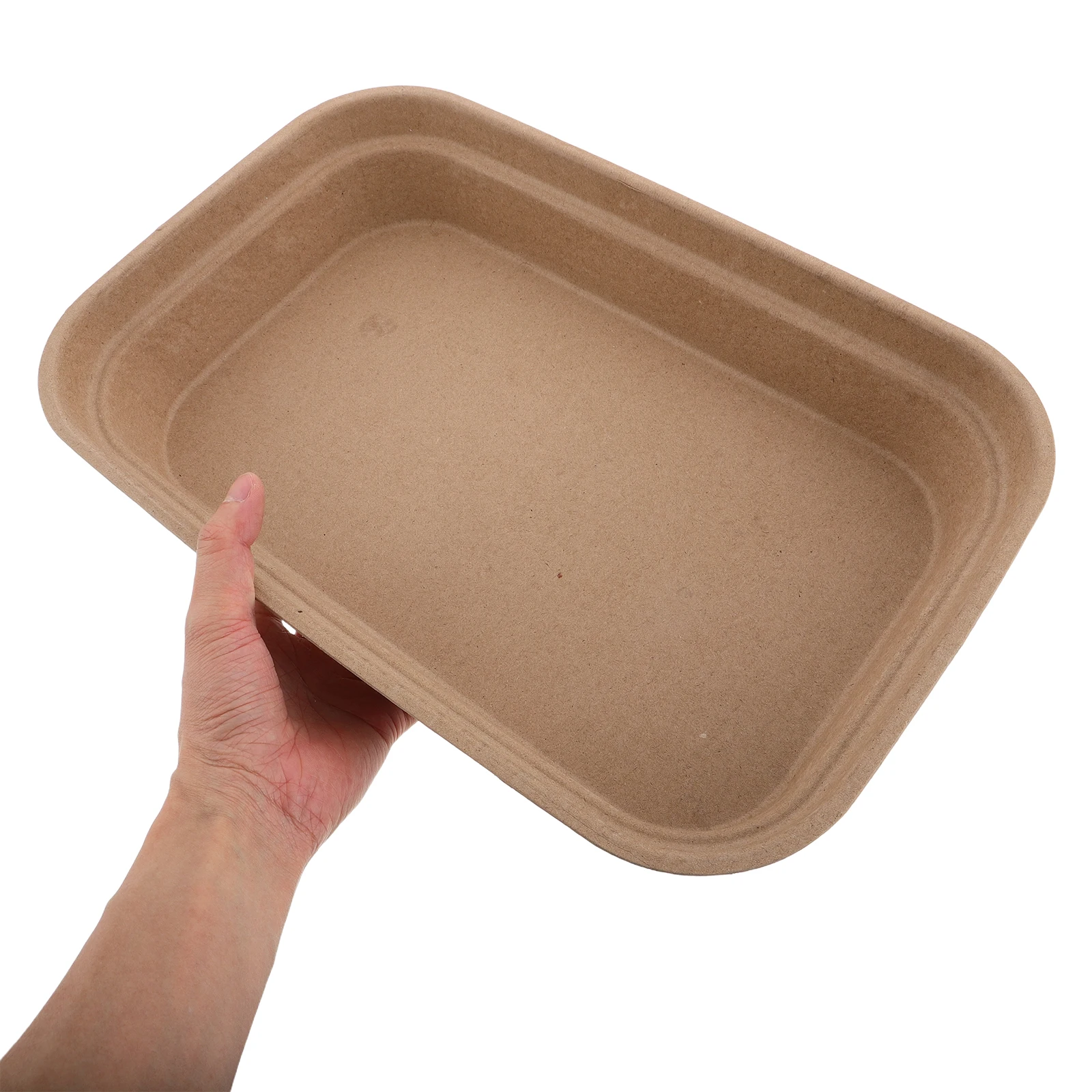 Bandeja de arena para inodoro de pulpa para gatos, cajas desechables para tamizar grandes para mascotas, carcasa protectora para orinar, viaje, espaciosa y ligera, 2 uds.