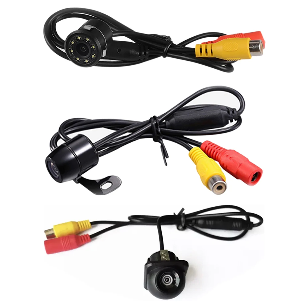 Universal Car Backup Camera Wide Angle Flush Mount Reverse Rear View Camera 8 LED Night Waterproof CCD Reversing Aid