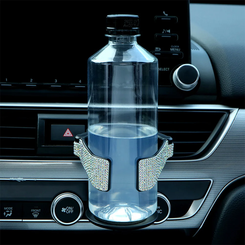 

Air Vent Cup Holder Rhinestone Solid Material Non-Slip Pad Car Air Vent Mount Vehicle Drink Holder for Bottle Car Accessories