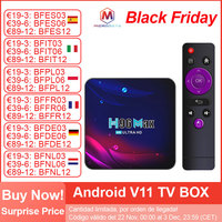 Android TV BOX H96 Max V11, Android 11.0 Set-top Box 4K, 4G+64GB 2G+16GB RK3318 Quad-Core, WiFi 2.4G/5G, Smart iptv Android box