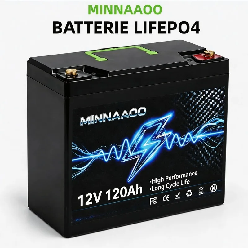 Hochwertige 12V 120Ah LiFePO4 Batterie 8000+ Zyklen Deep Cycle BMS für Wohnmobile, Solaranlagen, Off-Grid-Heimspeicher, Marine