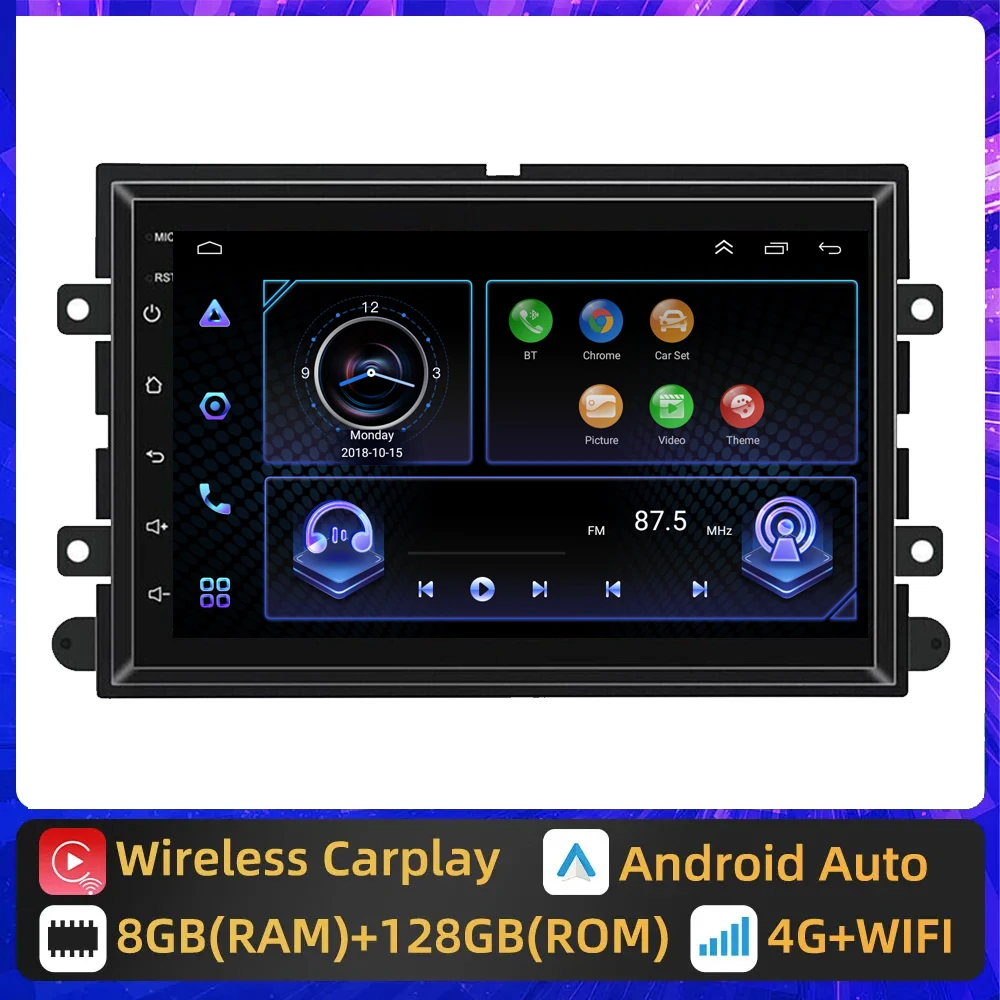 

Android 13 2din Car radio for Ford 500 F150 F250 F350 Fusion Explorer E150/E250 Escape Focus Edge Expedition GPS Stereo