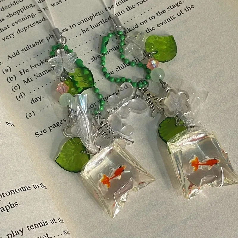 اليدوية حقيبة السمك المفاتيح المجوهرات الجمالية