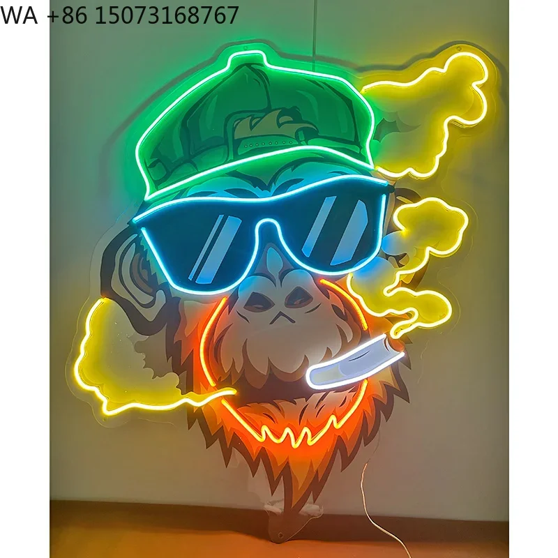 No MOQ Custom UV Painted LED Neon Signboard 3D for Indoor/Outdoor Advertising for Home Shopping Mall Weddings Bars Schools PC DC