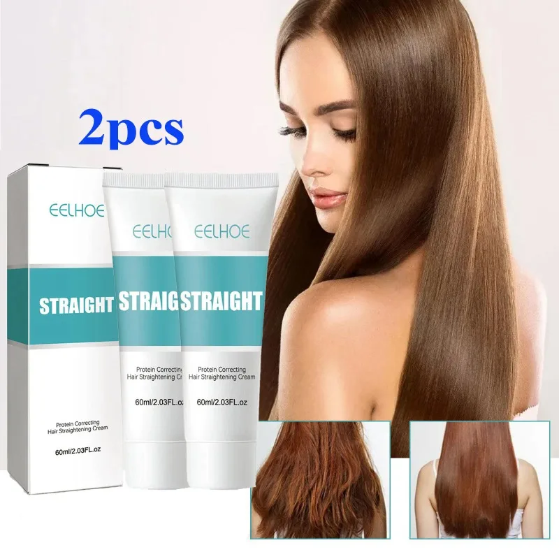 

60ml Keratin Hair Straightening Cream,Damaged Hair Treatment,Smoothing Protein Correction Cream,Faster Hair Straightening