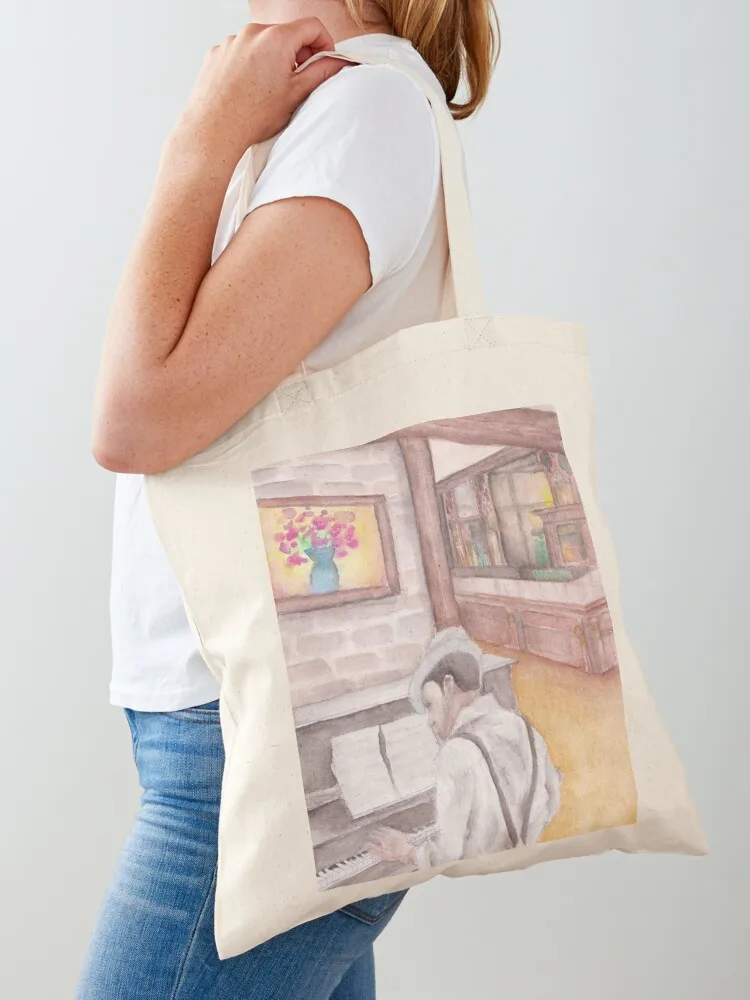 

Piano Man Watercolour Tote Bag personalized tote bag canvas tote bag university shopper sac pour femme
