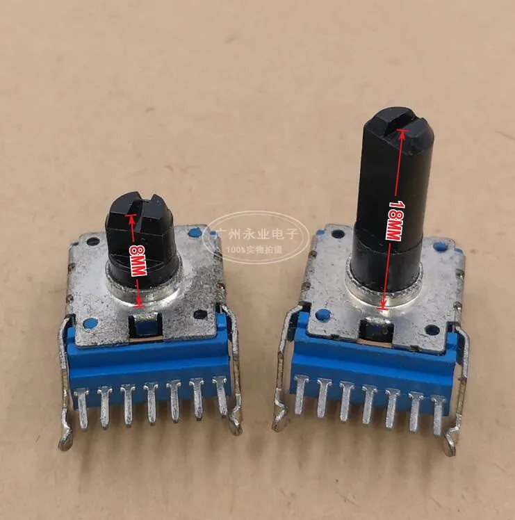 2 Piece RK14 Type Horizontal 7Pin Double Potentiometer B50K C50K Midpoint Power Amplifier Volume Audio Keyboard Control