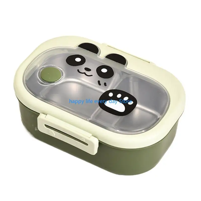 

T8UC Container for Kids Easy to Clean Bentos Box with Dividers Stainlesss Steel Lunch Box with Dividers for Travel