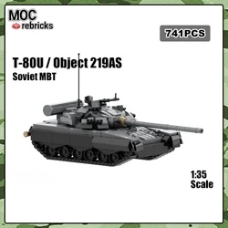 Military Weapon Series Soviet Union Army Main Battle Tank T-80 MOC Building Block Set Bricks Toy Children's Birthday Gift