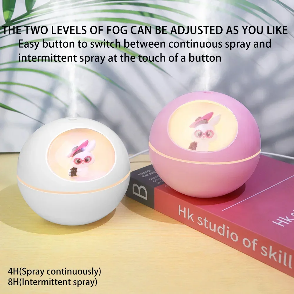 

Elf Rabbit Humidifier Portable Cute Air Humidifier Essential Oil Diffuser Home Car Air Purifier