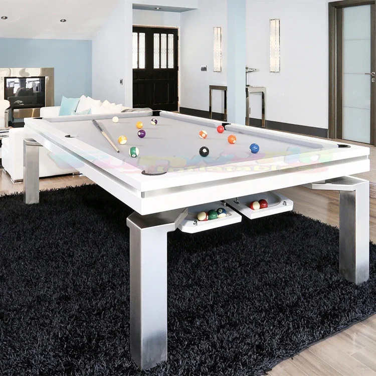 Multifunctional party playing billiard pool table and air hockey with ping pong games