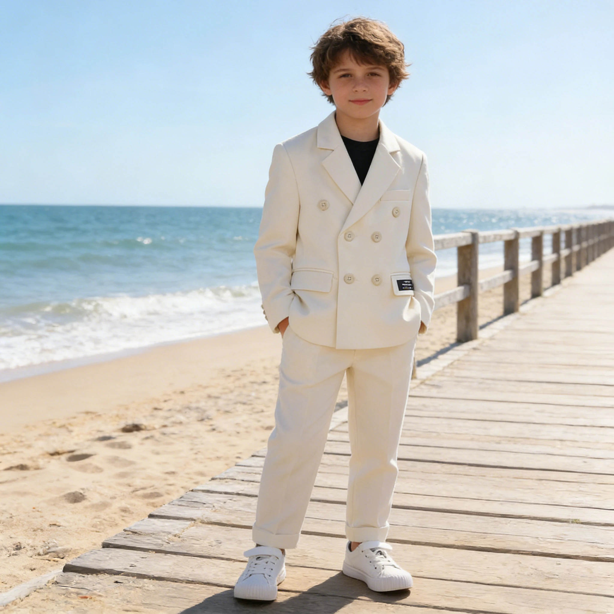 Suit for Boys Fall Casual Children School Uniform Outfits Handsome Kids Host Performance Costume 8 10 Y Boy Birthday Blazers Set