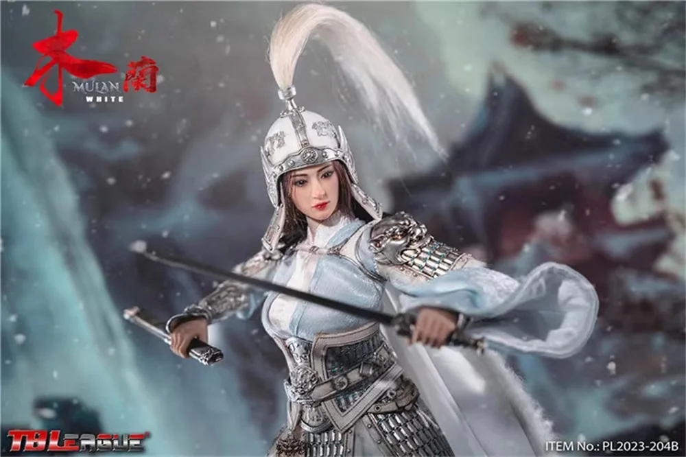 

1/6 TBLeague PL2023-204B White Version Princess Female Hua Mulan Vintage Asia Helmet PVC Material For 12" Scene Component DIY