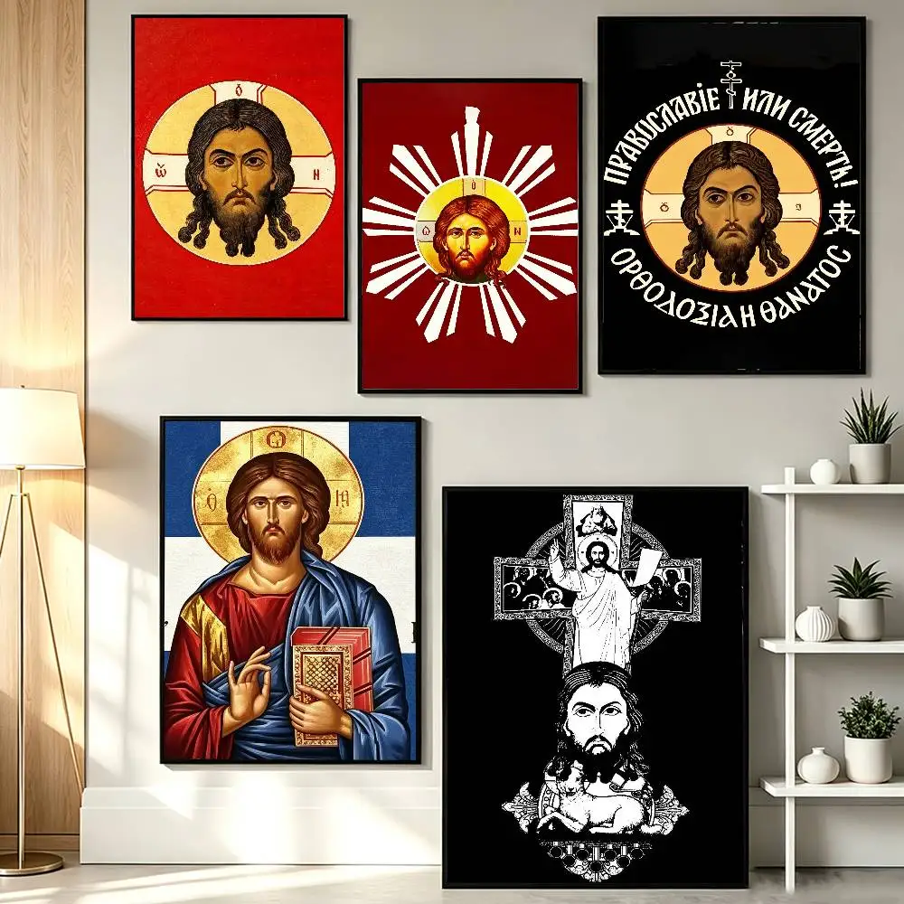Christ Religion J-Jesus Poster HD Self Adhesive Waterproof Wall Art Ideal for Home Office Dorm Gift