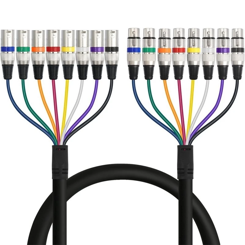 AT12 8-Channel XLR Male-To-Female Audio Cable 3Pin 3Meter