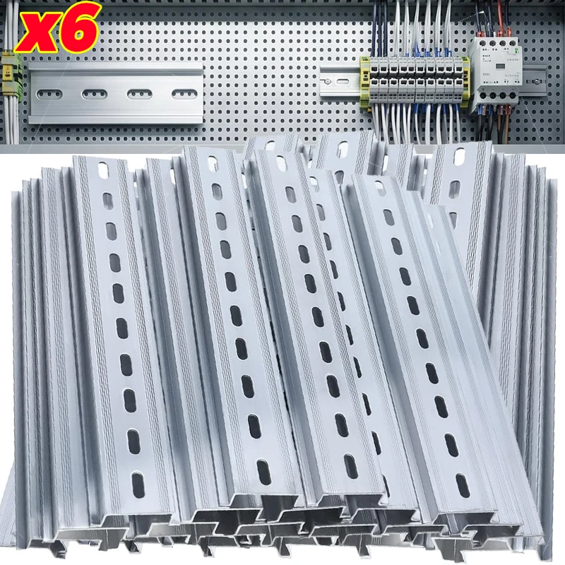 

Universal Aluminum Rail Guide Distribution Box Circuit Breaker Terminal Block Mounting Rail Hardware Components Mounting Tools