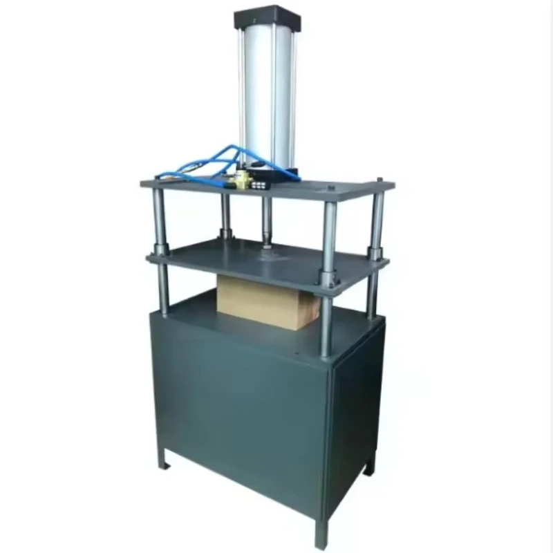 

Vertical pneumatic for flat paper and book flattening machinery for leather production