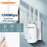 COMFAST 1200Mbps WiFi Repeater 2.4G/5.8G Wireless Range Extender Router 4 Omnidirectional Antenna WiFi Coverage CF-WR758ACV2