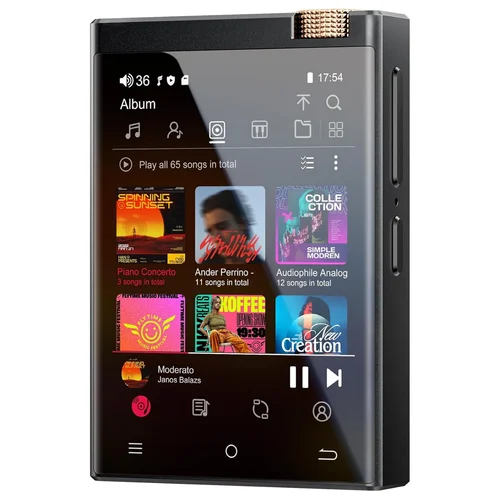 Reproductor de MP3 de alta fidelidad con Bluetooth y WiFi, audio digital Oilsky Lossless DSD de alta resolución con tarjeta de memoria (16+64 GB) de hasta 1 TB