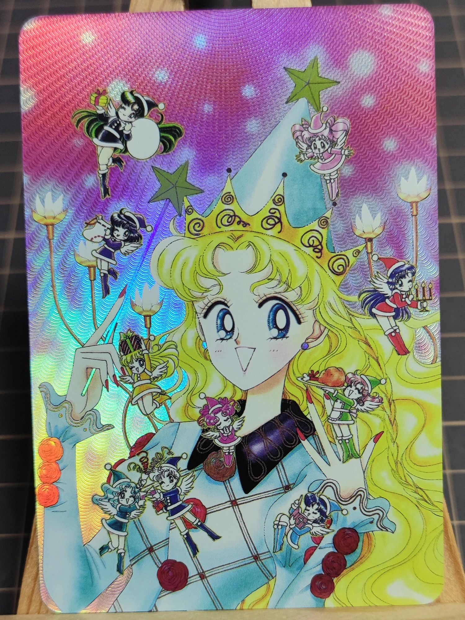 بطاقات فلاش تذذبية ذاتية الصنع على شكل قمر بحار يمكنك صنعها بنفسك، بطاقات فلاش مطوية بريق الضوء. ضوء النجوم ومضات أنيمي لعبة هدية الكرتون #4